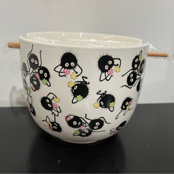 Studio Ghibli Spirited Away Soot Sprites Ramen Bowl With Chopsticks - Picture 2 of 8